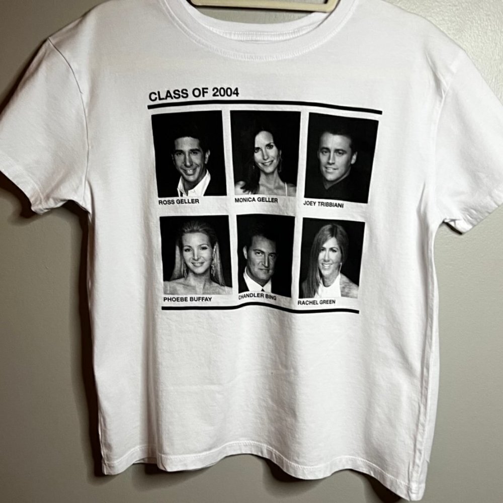 White Friends Class Of 2004 Printed T Shirt Size M